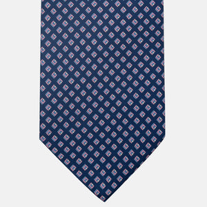 3-Fold Silk Tie, Micro Pattern, Blue Pink - JC061849_3