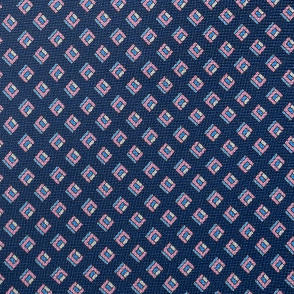 3-Fold Silk Tie, Micro Pattern, Blue Pink - JC061849_3