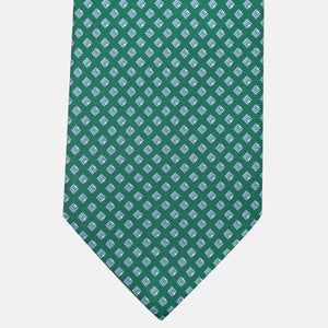 3-Fold Silk Tie, Micro Pattern, Green - JC061849_4