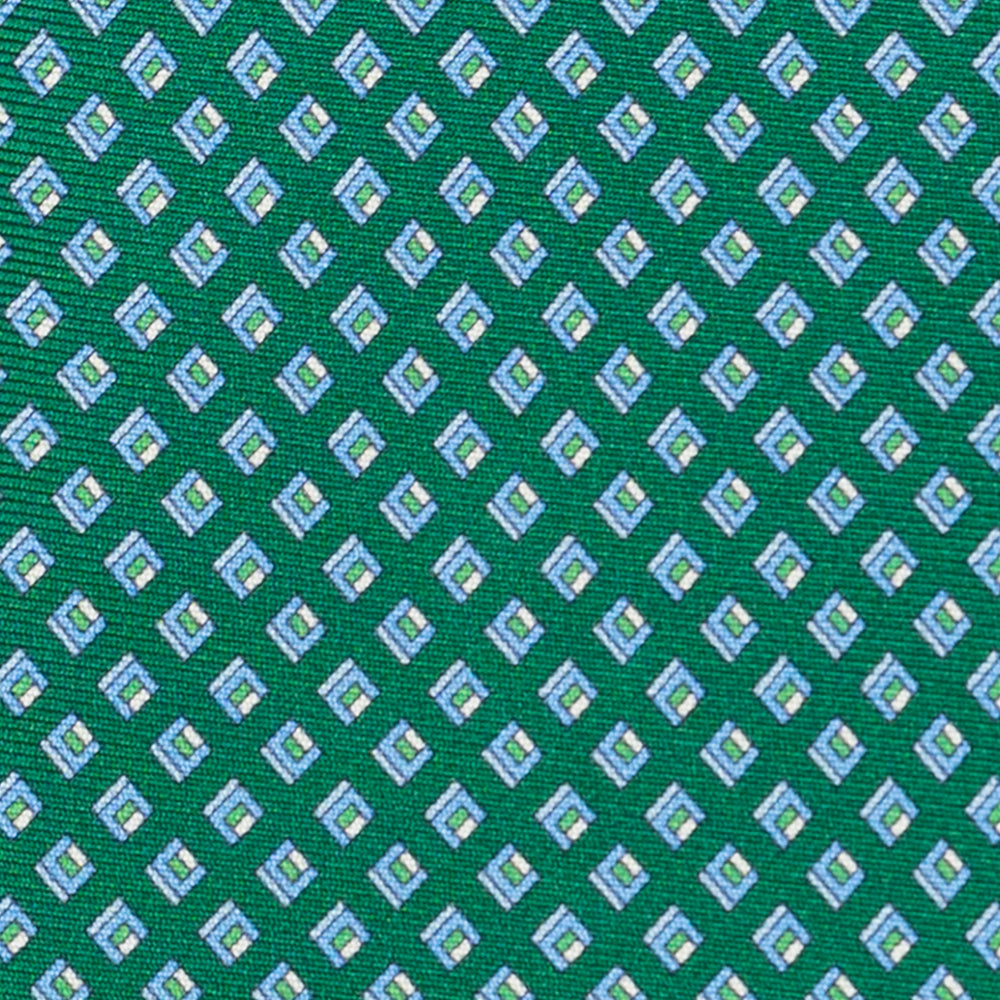 3-fold Silk Tie, Micro Pattern, Green - JC061849_4 T