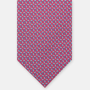 3-fold Silk Tie, Mushroom Pattern, Pink - JC061859_2 T