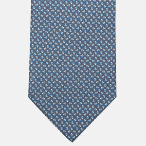 Cravatta 3 pieghe in Seta, Fantasia Funghetto, Grigio - JC061859_3