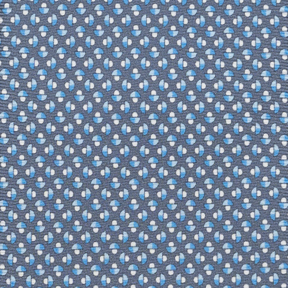 3-Fold Silk Tie, Mushroom Pattern, Grey - JC061859_3