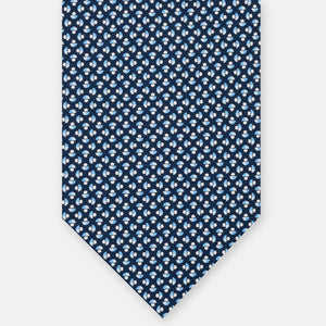3-Fold Silk Tie, Mushroom Pattern, Sky Blue - JC061859_4 T