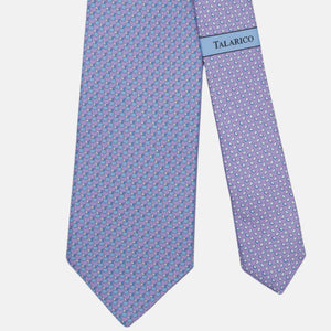 Cravatta 3 pieghe in Seta, Fantasia Mela, Lilla - JC061898_1