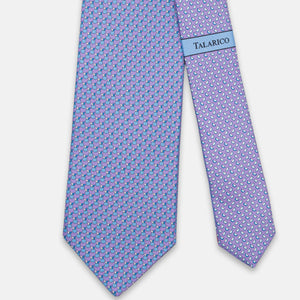 Cravatta 3 pieghe in Seta, Fantasia Mela, Lilla - JC061898_1