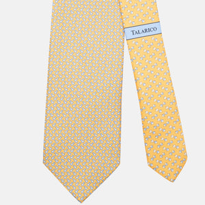 Cravatta 3 pieghe in Seta, Fantasia Paperelle, Giallo - JC062778_2