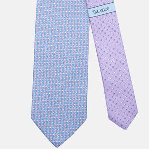3-Fold Silk Tie, Racket Pattern, Lilac - JC062784_9