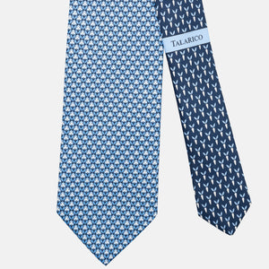 3-Fold Silk Tie, Rabbit Pattern, Blue - JC062786_1