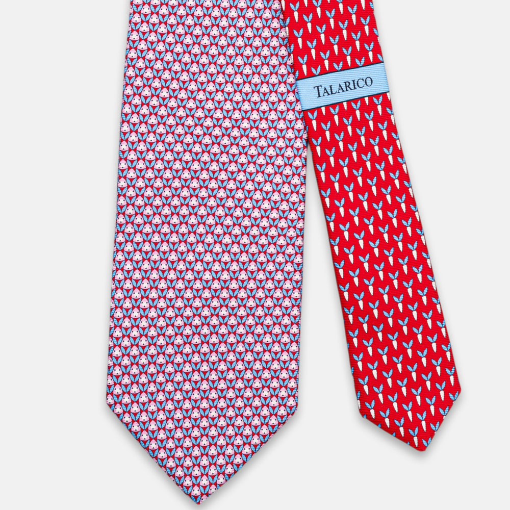 3-Fold Silk Tie, Rabbit Pattern, Red - JC062786_2
