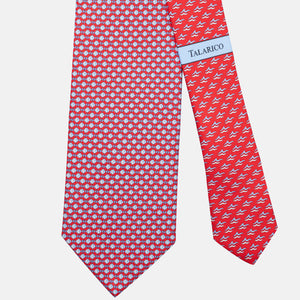 3-Fold Silk Tie, Fish Pattern, Red - JC062787_2
