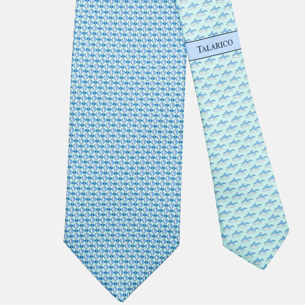 Tiffany 3-Fold Silk Tie, Fish Pattern - JC062787_4