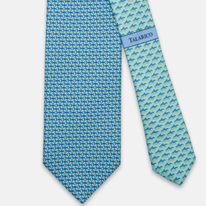 Tiffany 3-Fold Silk Tie, Fish Pattern - JC062787_4