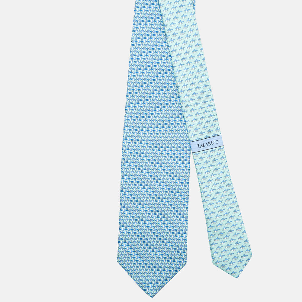 Tiffany 3-Fold Silk Tie, Fish Pattern - JC062787_4