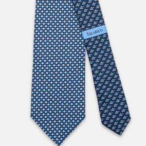 3-Fold Silk Tie, Fish Pattern, Sky Blue - JC062787_7