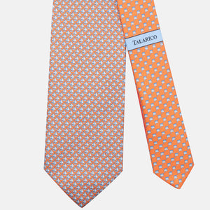 3-Fold Silk Tie, Boat Pattern, Orange - JC062793_3