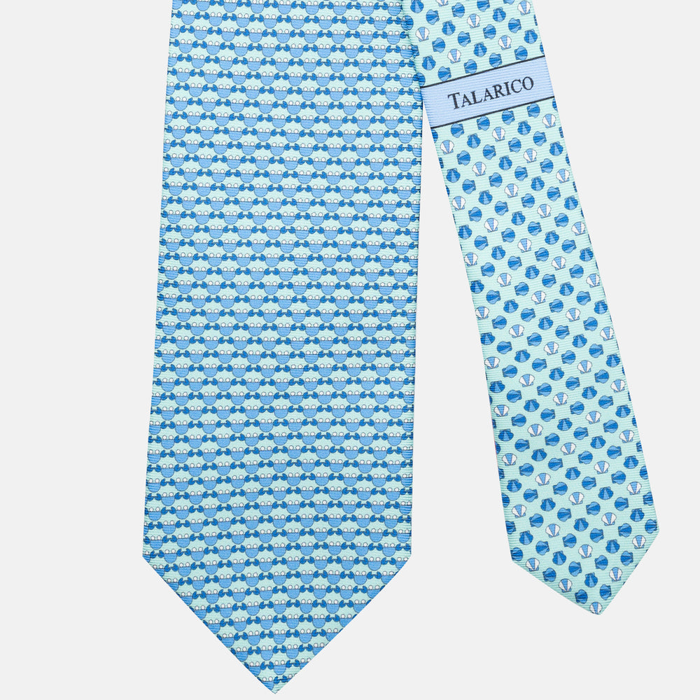 Tiffany Crab Pattern 3-Fold Silk Tie - JC062798_4