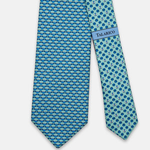 Tiffany Crab Pattern 3-Fold Silk Tie - JC062798_4
