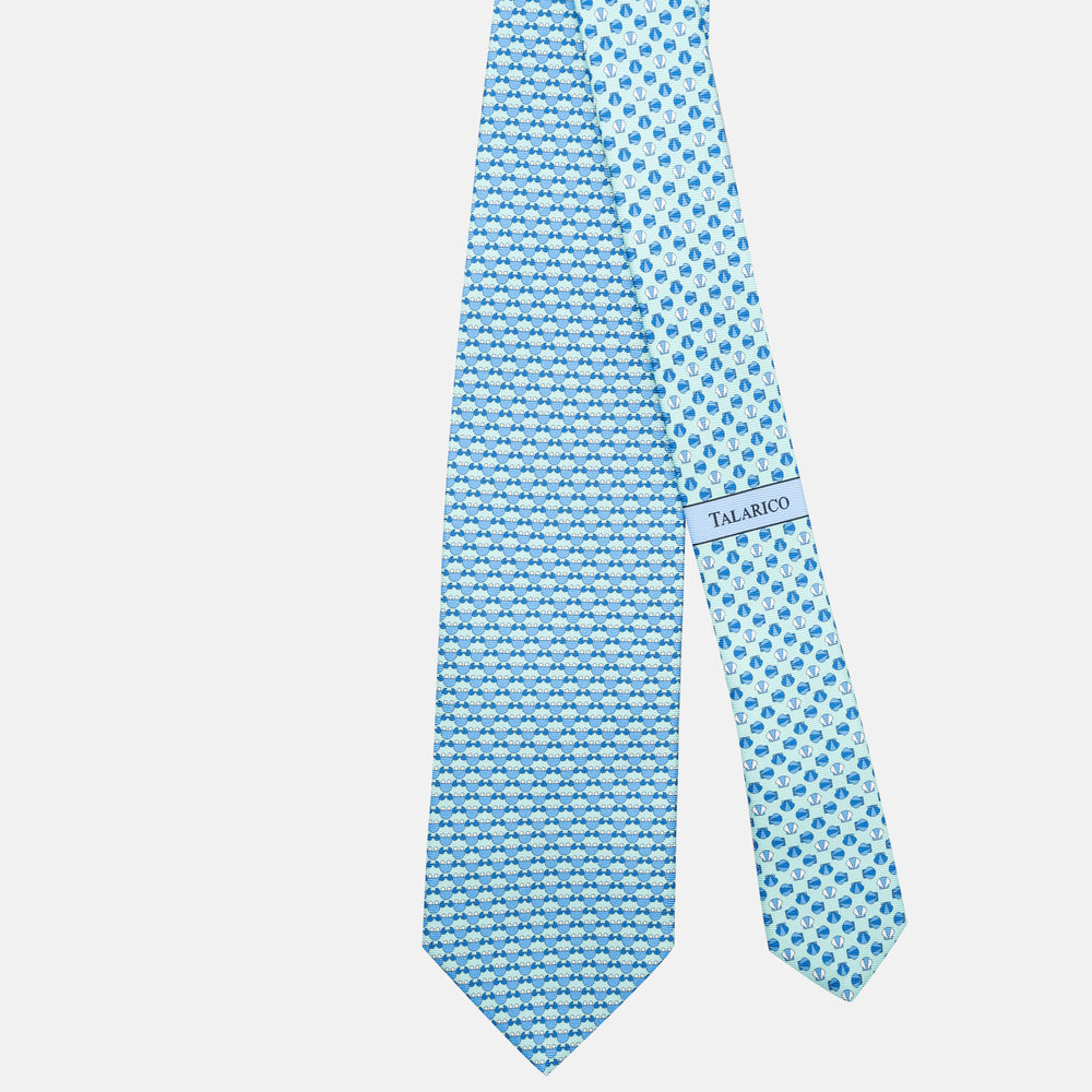 Tiffany Crab Pattern 3-Fold Silk Tie - JC062798_4