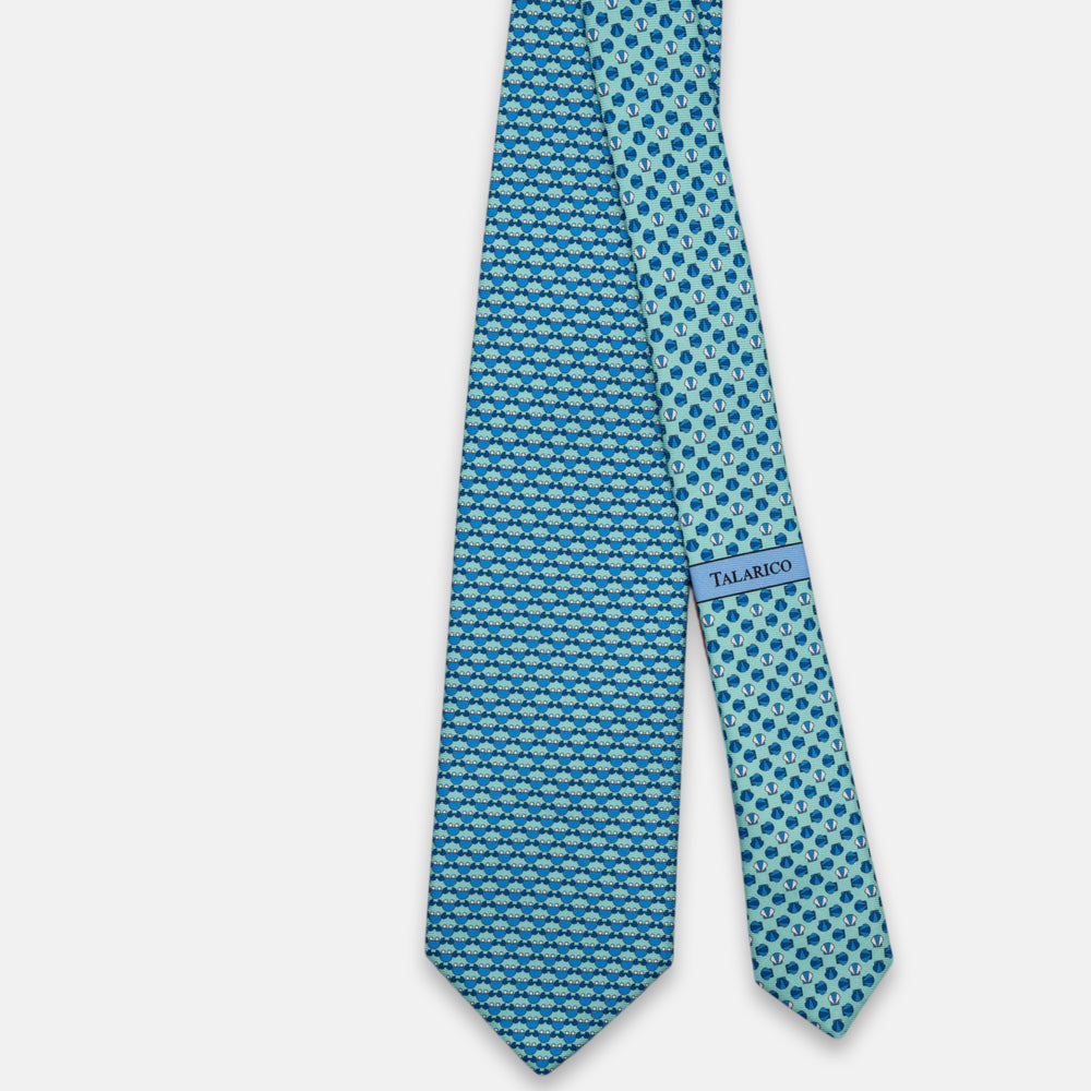 Tiffany Crab Pattern 3-Fold Silk Tie - JC062798_4