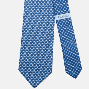 3-Fold Silk Tie, Crab Pattern, Light Blue - JC062798_6