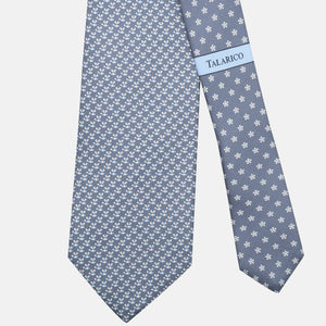 3-Fold Silk Tie, Bee Pattern, Grey - JC062919_1