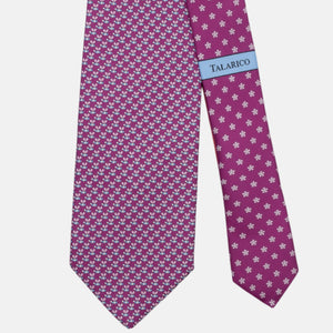 3-Fold Silk Tie, Bee Pattern, Magenta - JC062919_2