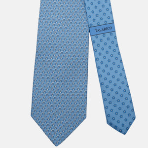3-Fold Silk Tie, Bee Pattern, Light Blue - JC062919_4