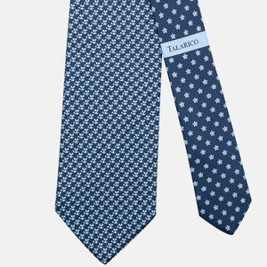 3-Fold Silk Tie, Bee Pattern, Blue - JC062919_5