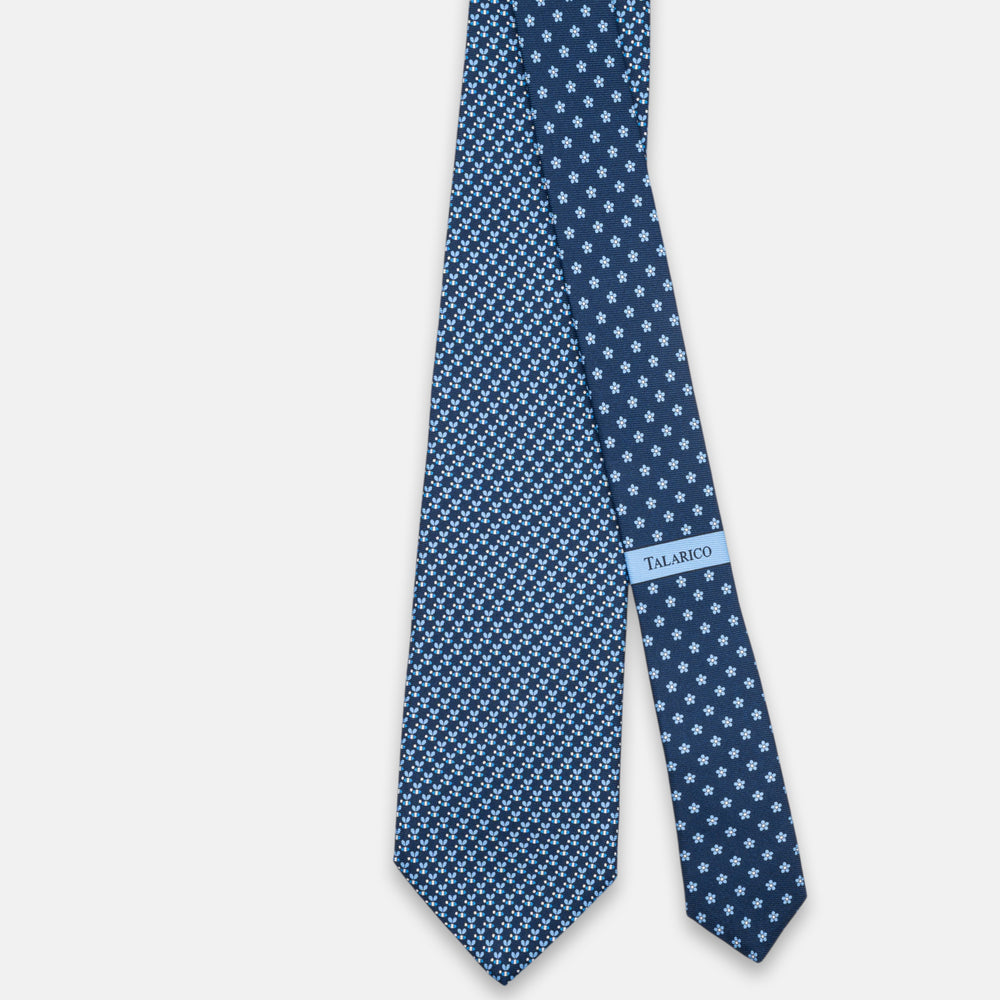 3-Fold Silk Tie, Bee Pattern, Sky Blue - JC062919_5