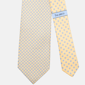 3-Fold Silk Tie, Bee Pattern, Yellow - JC062919_7