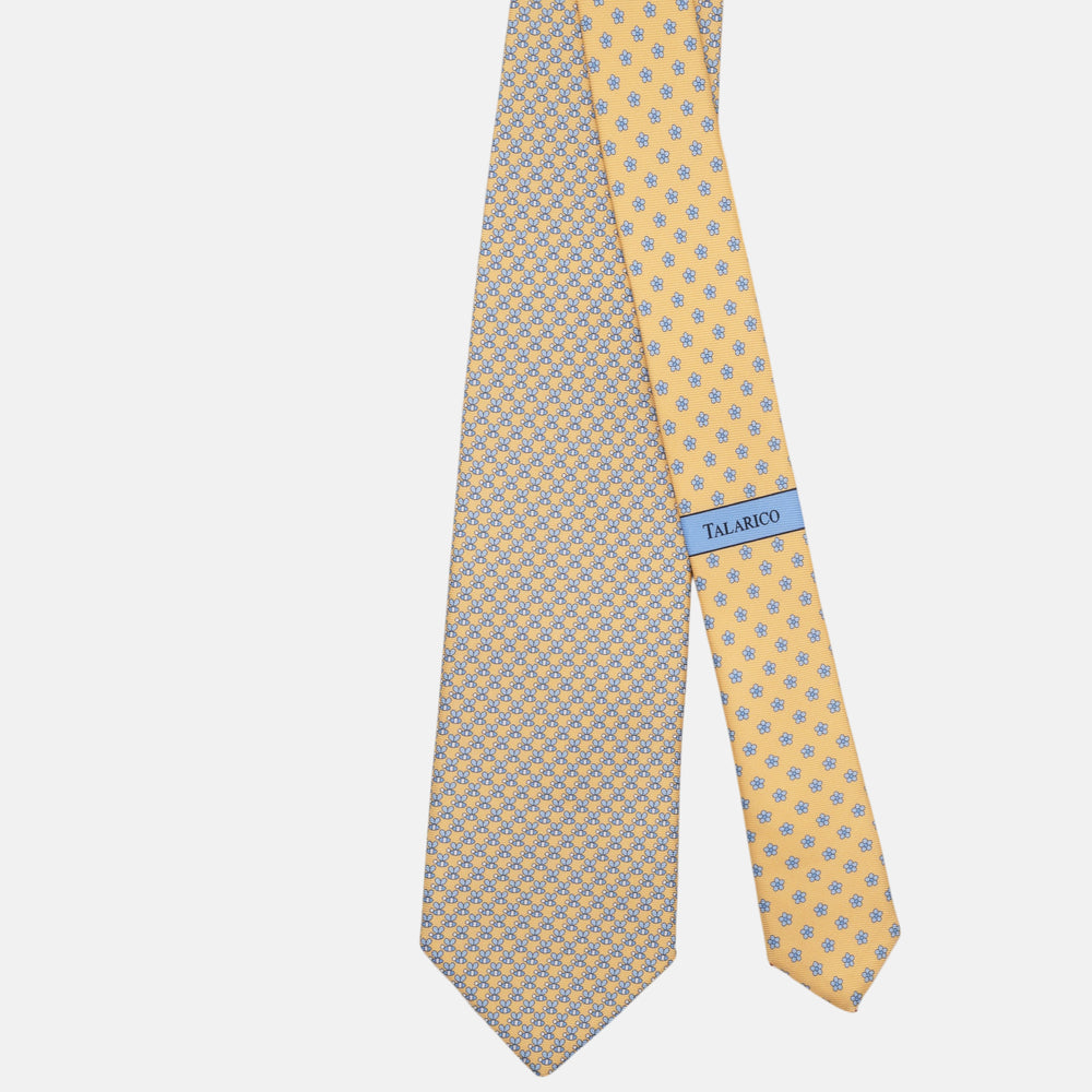 3-Fold Silk Tie, Bee Pattern, Yellow - JC062919_7