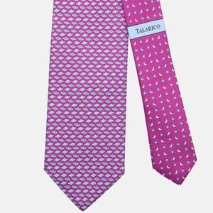 3-Fold Silk Tie, Planets Pattern, Magenta - JC062931_2