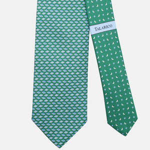 3-Fold Silk Tie, Planet Pattern, Green - JC062931_6