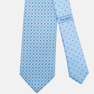 3-Fold Silk Tie, Planets Pattern, Light Blue - JC062931_7