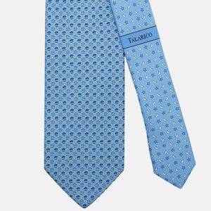 3-Fold Silk Tie, Planets Pattern, Light Blue - JC062931_7