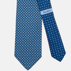 3-Fold Silk Tie, Planets Pattern, Light Blue - JC062931_8