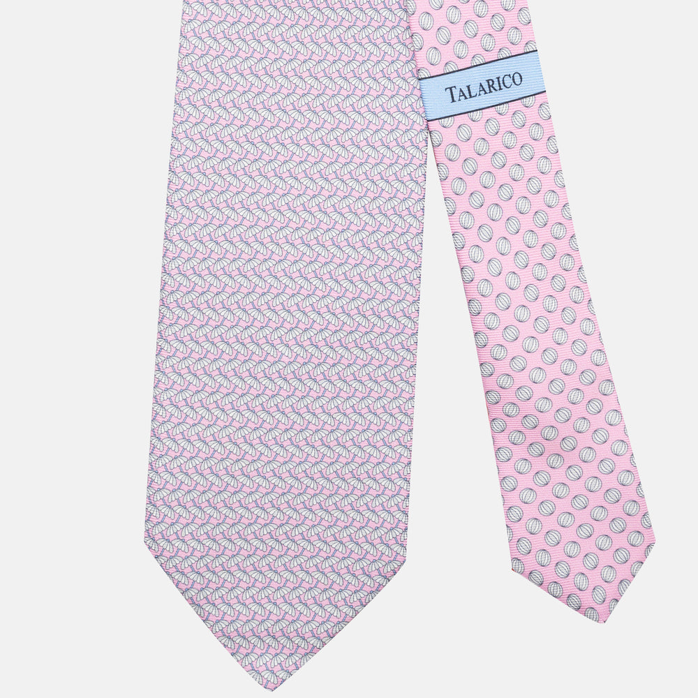 3-Fold Silk Tie, Umbrella Pattern, Pink - JC063909_5