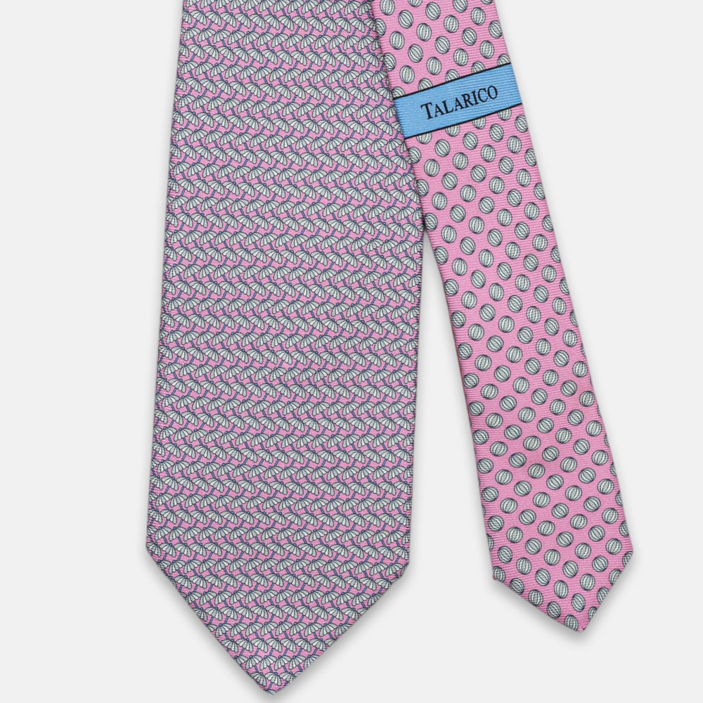 3-Fold Silk Tie, Umbrella Pattern, Pink - JC063909_5