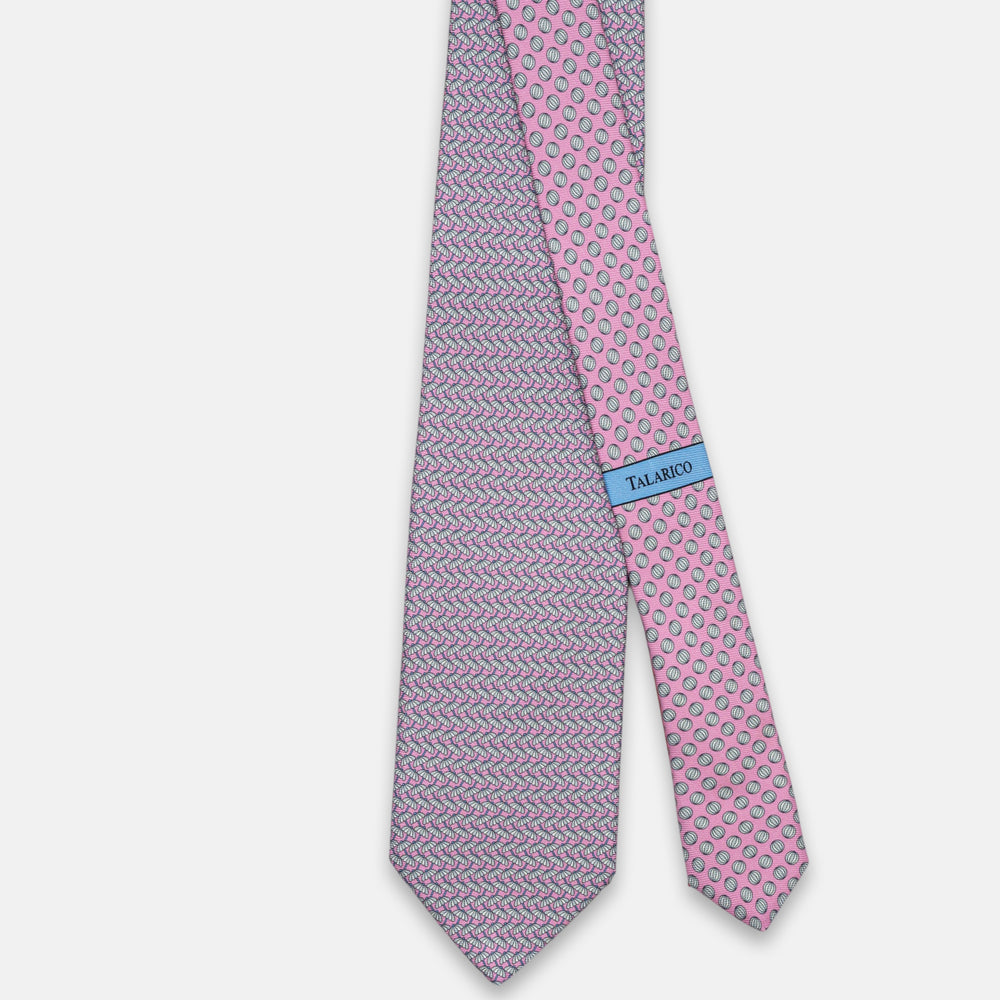 3-Fold Silk Tie, Umbrella Pattern, Pink - JC063909_5