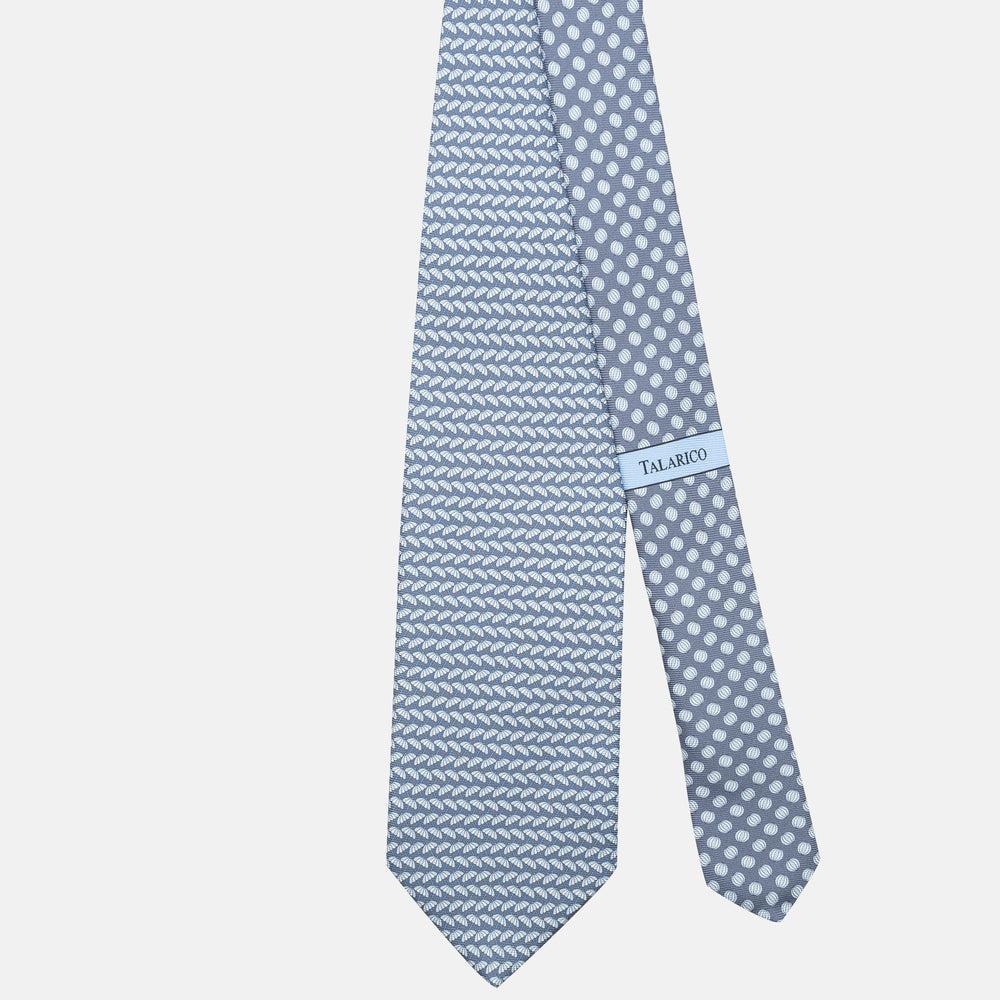 3-Fold Silk Tie, Umbrella Pattern, Grey - JC063909_6