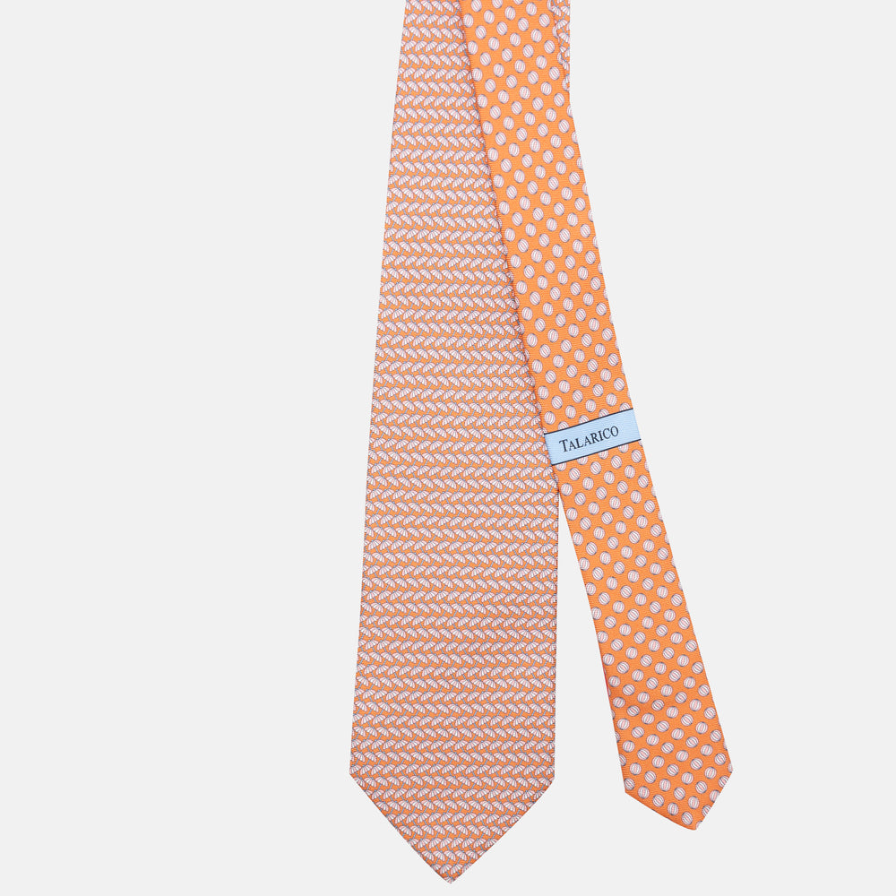 3-Fold Silk Tie, Umbrella Pattern, Orange - JC063909_7