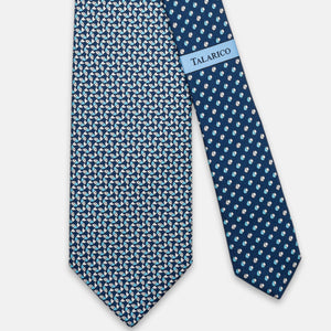 3-Fold Silk Tie, Fish Pattern, Blue Grey - JC064220_6