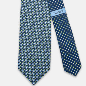 3-Fold Silk Tie, Fish Pattern, Blue Green - JC064220_7