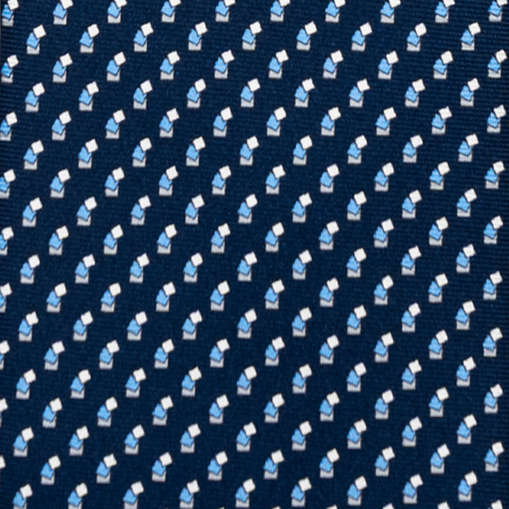 THREE-FOLD SILK TIE, MICRO PATTERN, SKY BLUE - JC064415_6 T