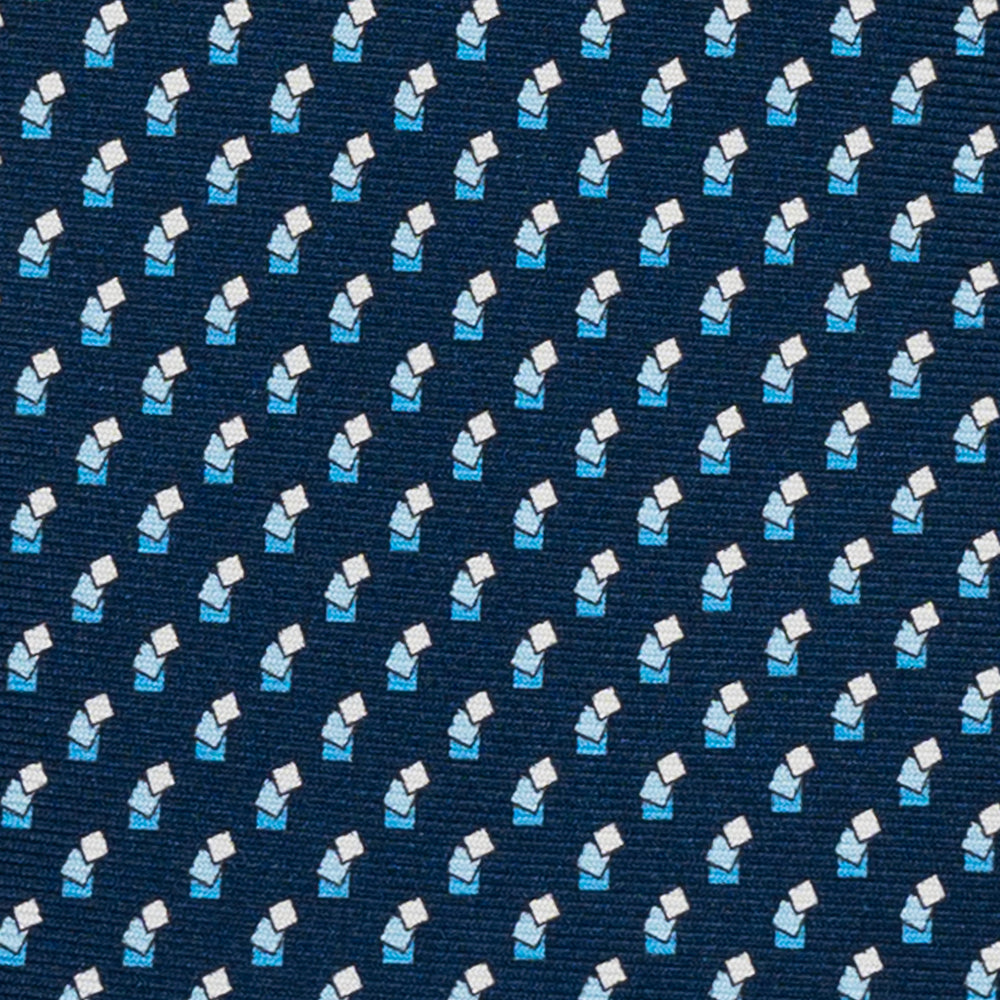 THREE-FOLD SILK TIE, MICRO-PATTERN, SKY BLUE - JC064415_7 T