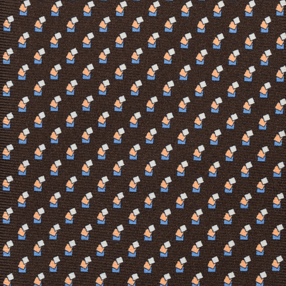 THREE-FOLD SILK TIE, MICRO-PATTERN, SKY BLUE - JC064415_7 T