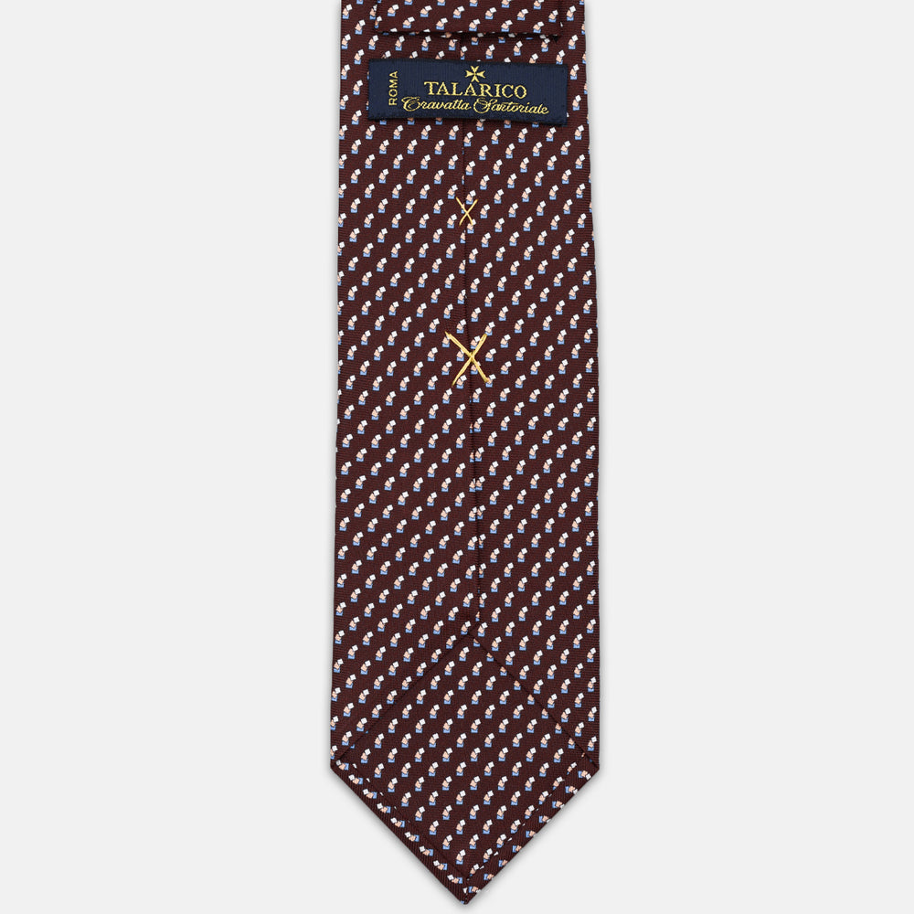THREE-FOLD SILK TIE, MICRO-PATTERN, SKY BLUE - JC064415_7 T