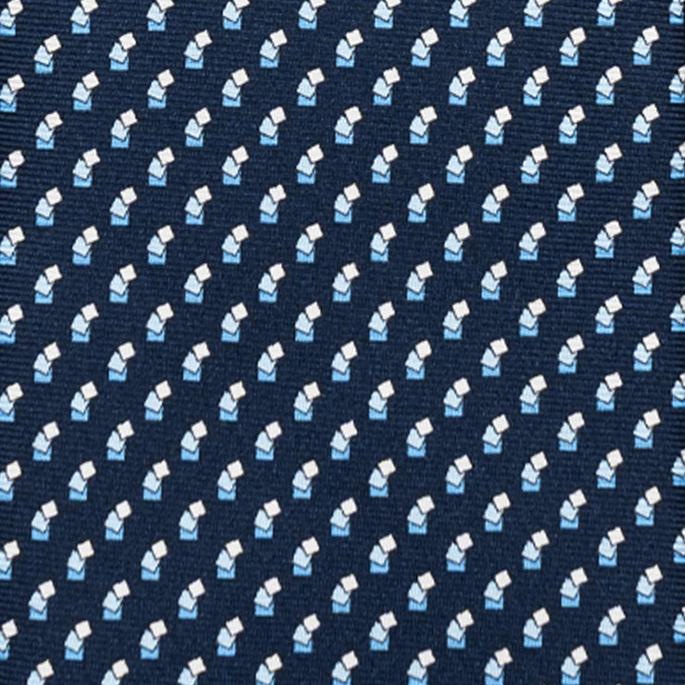 THREE-FOLD SILK TIE, MICRO-PATTERN, SKY BLUE - JC064415_7 T