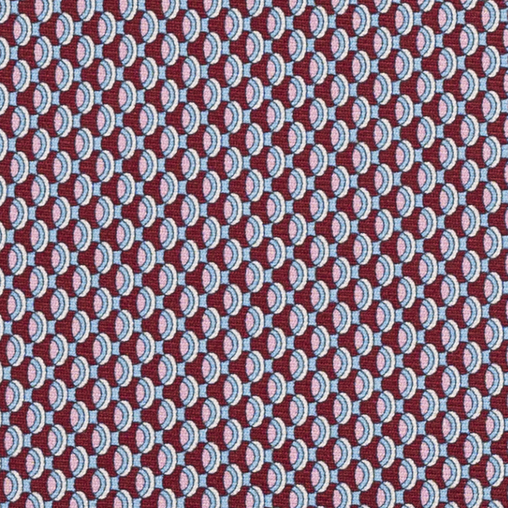 CRAVATTA 3 PIEGHE IN SETA, MICROFANTASIA, ROSSO - JC064421_4 T